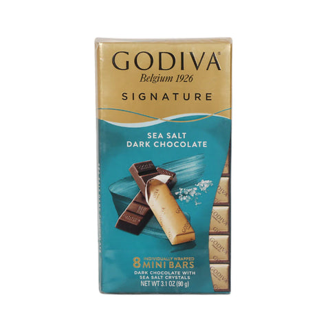GODIVA DARK CHOCOLATE WHITE SEA SALT 90GM
