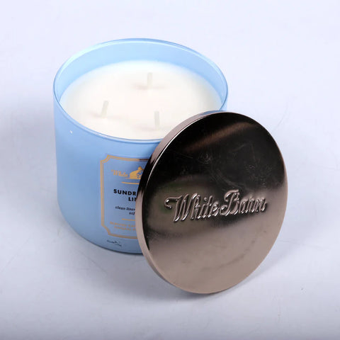 BATH & BODY WORKS SUNDRENCHED LINEN SCENTED CANDLE 411GM