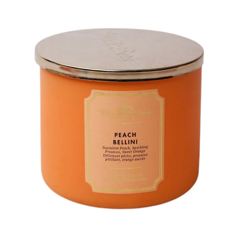 BATH & BODY WORKS PEACH BELLINI SCENTED CANDLE 411GM