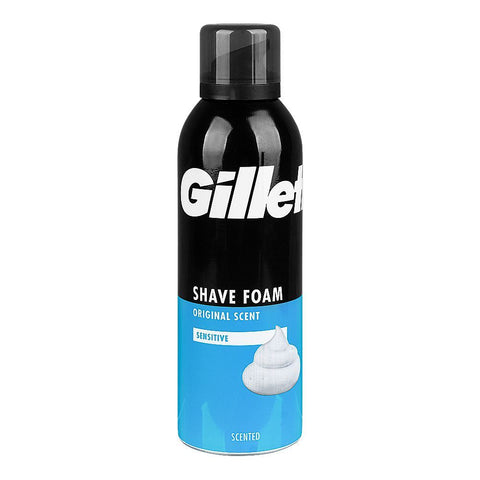 GILLETTE SHAVE FOAM ORIGANAL SCENT SENSITIVE 200ML