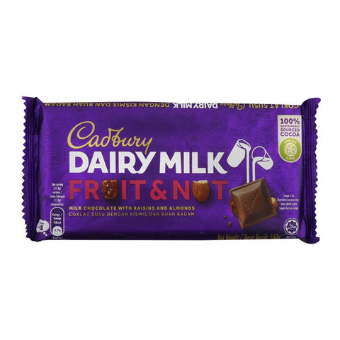 CADBURY DAIRY MILK FRUIT & NUT 160GM