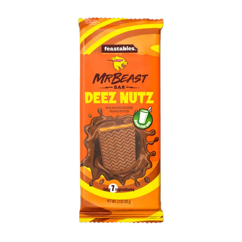 Feastables Peanut Butter Deez Nutz Bars 60g