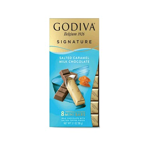 Godiva Salted Caramel Milk Chocolate Mini Bars 90g