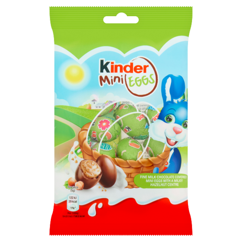 KINDER MINI EGGS CHOCOLATE POUCH 75GM