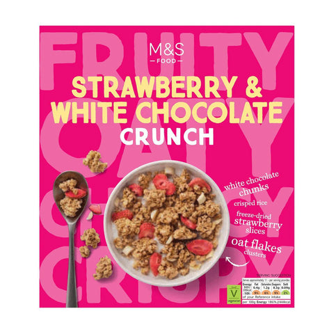 M&S Strawberry & White Chocolate Crunch 500g