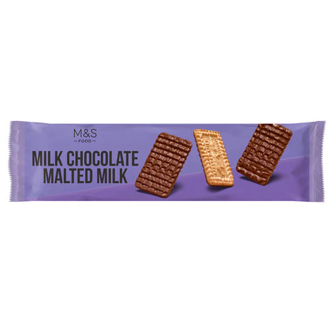 M&S Milk Chocolate Malted Milk Biscuits