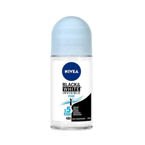 NIVEA BLACK & WHITE PURE INVISIBLE ROLL ON 50ML