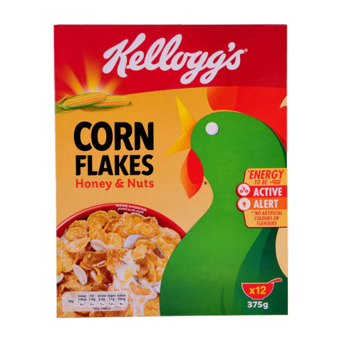 KELLOGGS CORN FLAKES HONEY & NUTS 375GM