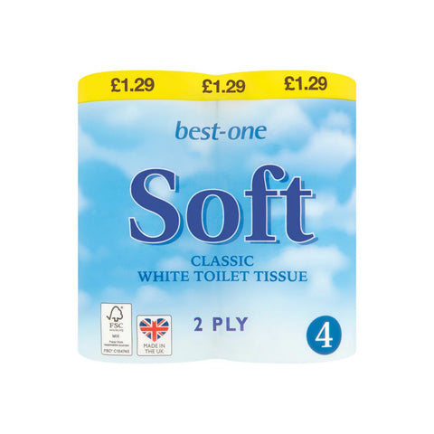 BEST ONE SOFT CLASSIC WHITE TOILET ROLL TISSUE