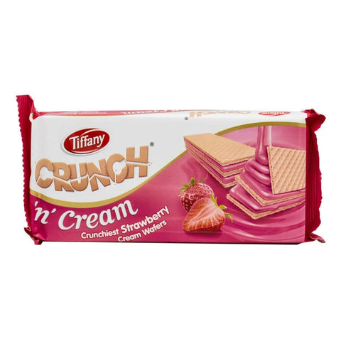 TIFFANY CRUNCH N CREAM STRAWBERRY WAFER 65GM