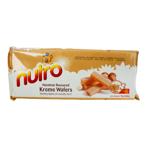 NUTRO HAZELNUT WAFERS 75GM