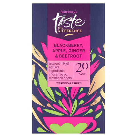 Sainsbury's Blackberry, Apple, Ginger & Beetroot Tea Bags 40g