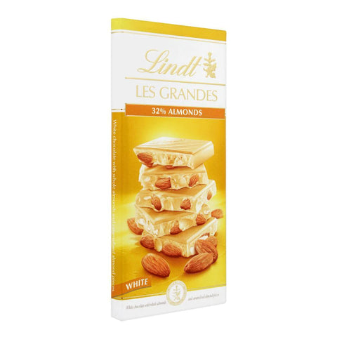 LINDT LES GRANDES 32% ALMONDS WHITE CHOCOLATE 150GM