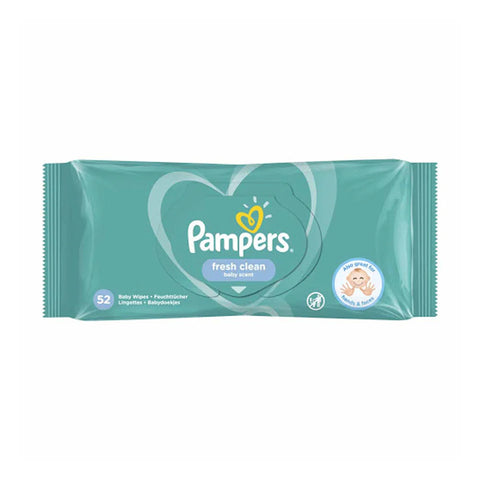 PAMPERS BABY WIPES FRESH CLEAN 52'S