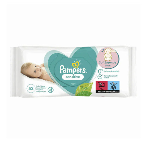 PAMPERS BABY WIPES SENSITIVE 52'S
