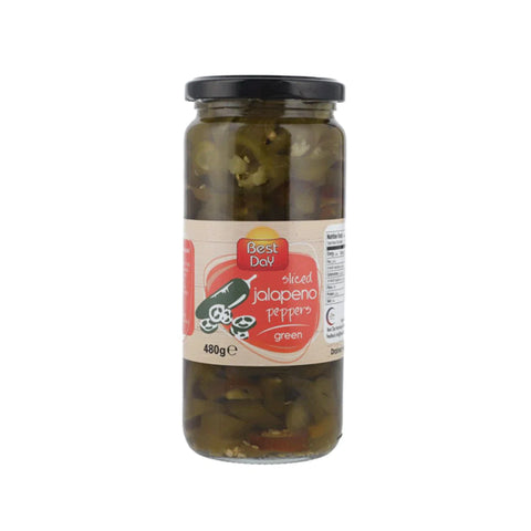 BEST DAY GREEN JALAPENO PEPPER SLICE 480GM