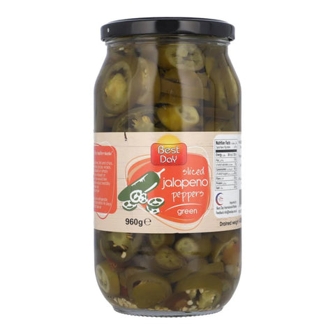 BEST DAY GREEN JALAPEEENO PEPPER SLICES 960GM