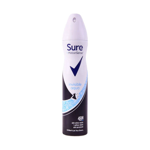 SURE BODY SPRAY INVISIBLE AQUA 250ML
