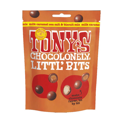 TONY'S MILK CARAMEL SEA SALT & BISCUIT CHOCOLATE POUCH 100GM
