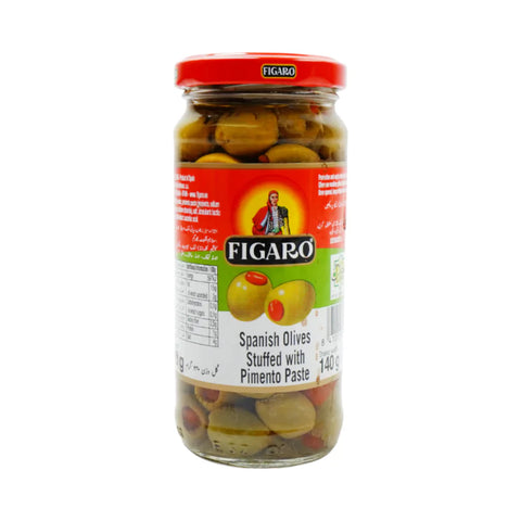 FIGARO STUFFED GREEN OLIVES WITH PIMENTO PASTE 240GM