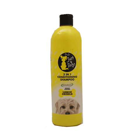 JUST 4 DOGS 2IN1 SHAMPOO LEMON DRIZZLE 500ML