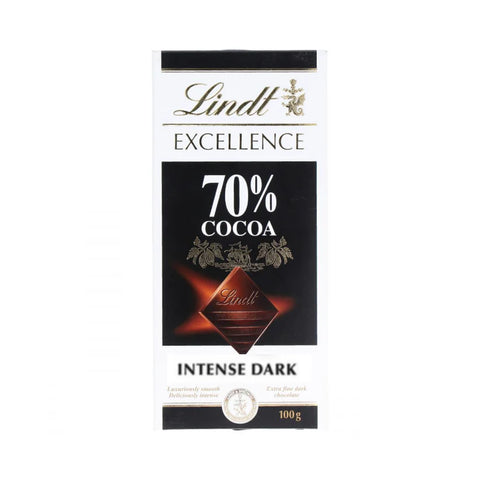 Lindt Excellence 70% Cocoa Intense Dark Chocolate 100g