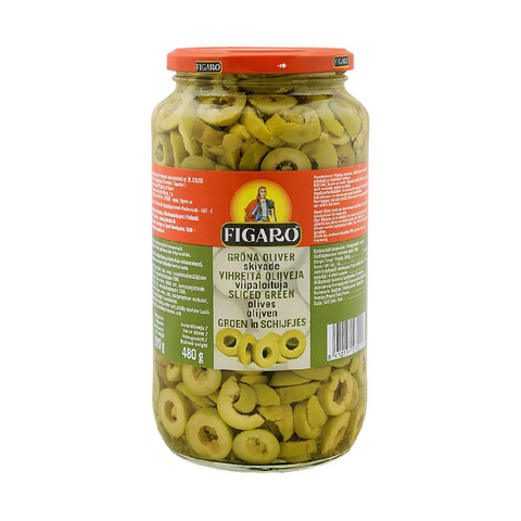 FIGARO OLIVES GREEN SLICED 920GM