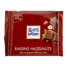 RITTER SPORT RAISINS HAZELNUTS 100GM