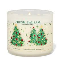 BATH & BODY WORKS FRESH BALSAM SCENTED CANDLES 411GM