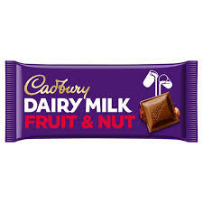CADBURY DAIRY MILK FRUIT & NUT 180GM