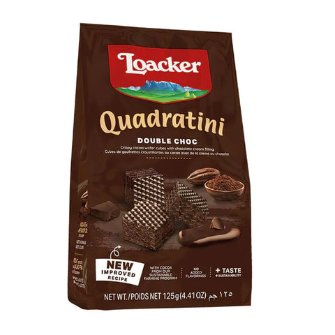 LOACKER DOUBLE CHOCOLATE 125GM
